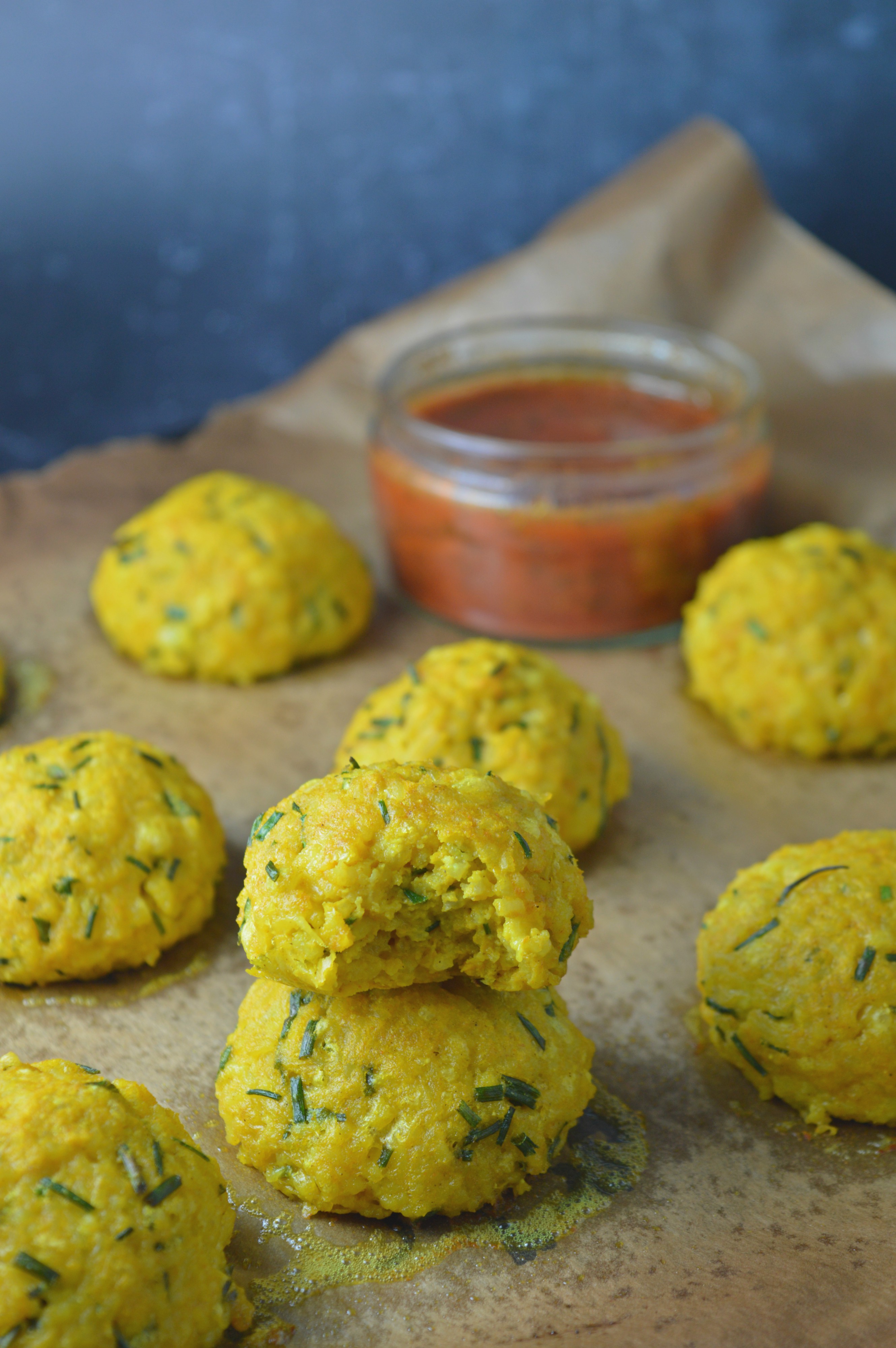 Leftover Rice Turmeric Balls