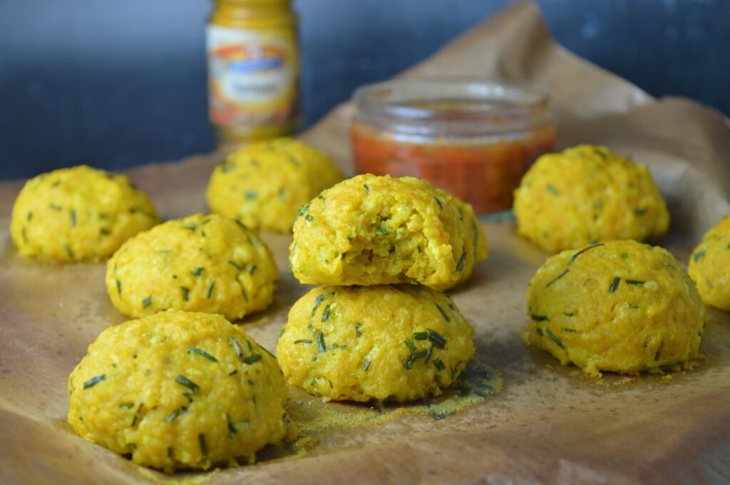 Leftover Rice Turmeric Balls