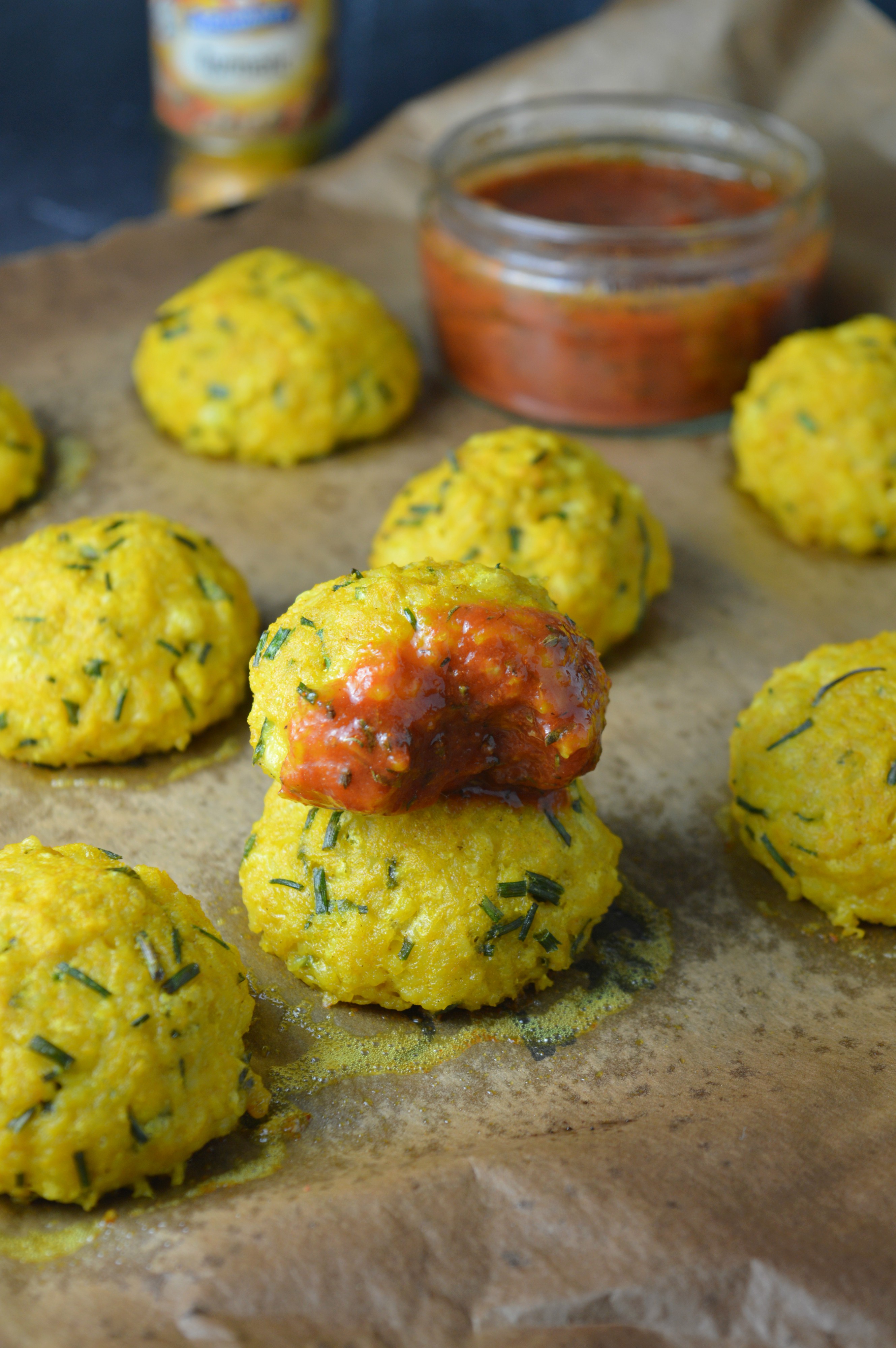 Leftover Rice Turmeric Balls