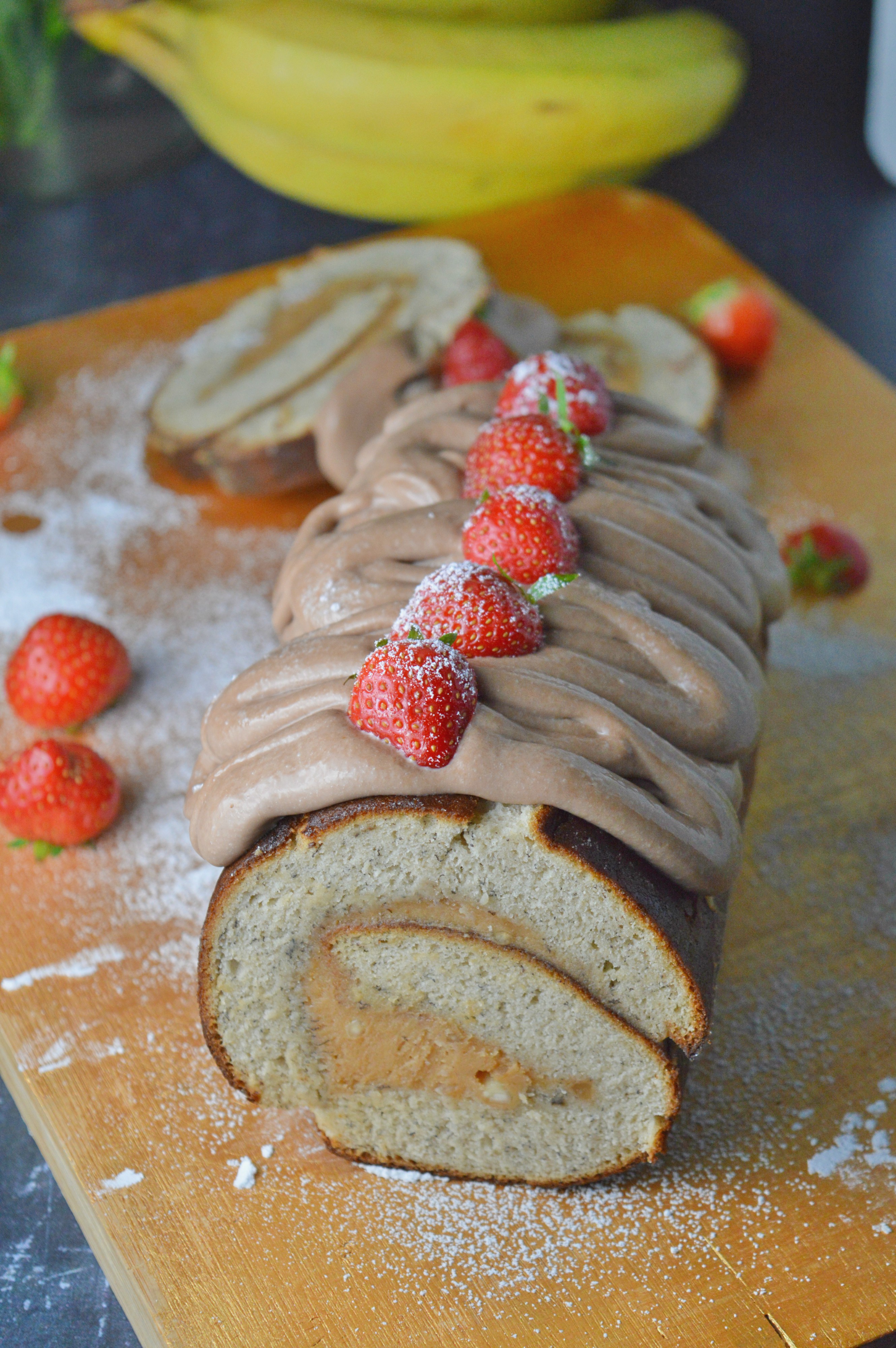 Peanut Butter Banana Roulade