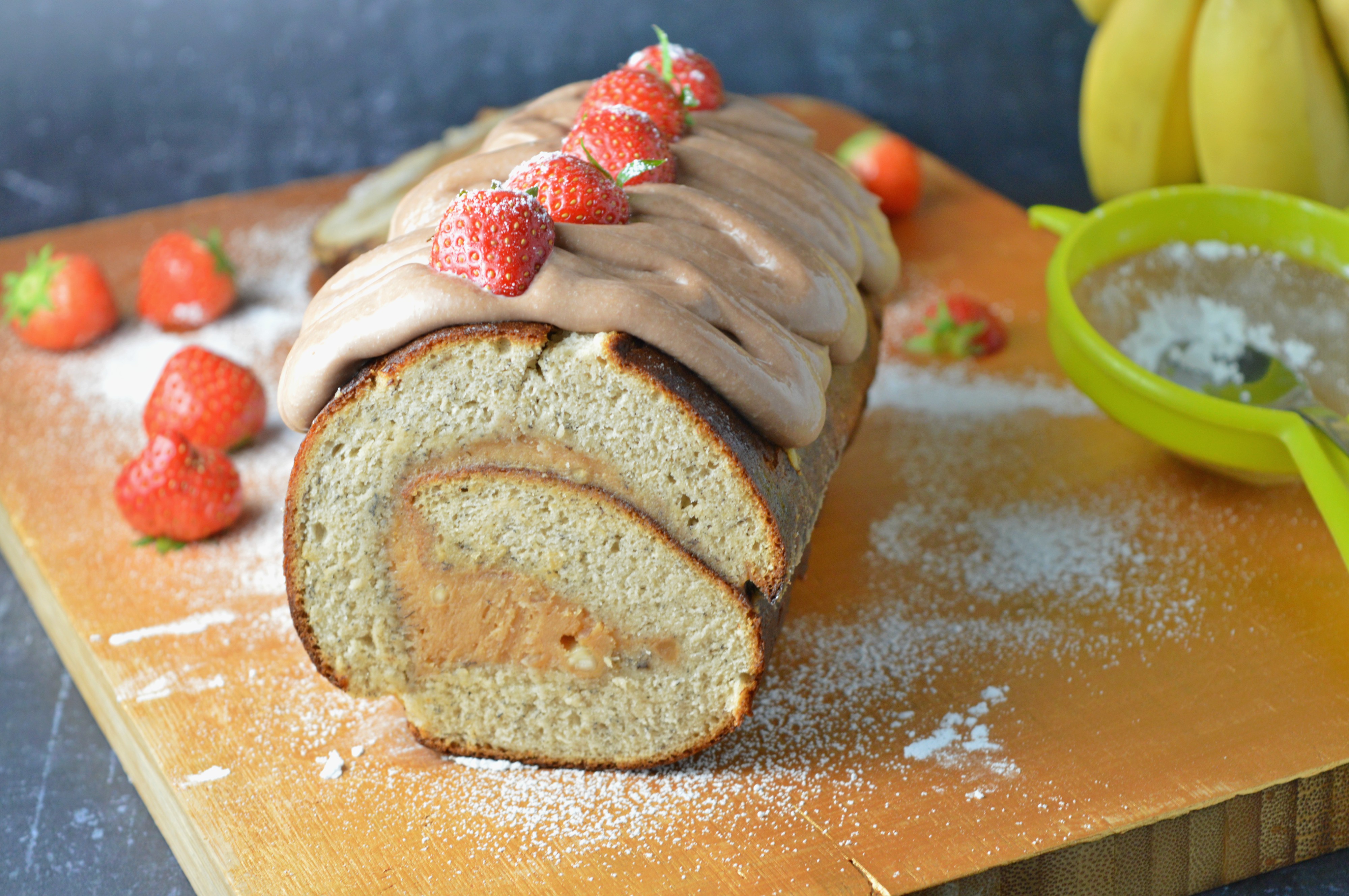 Peanut Butter Banana Roulade