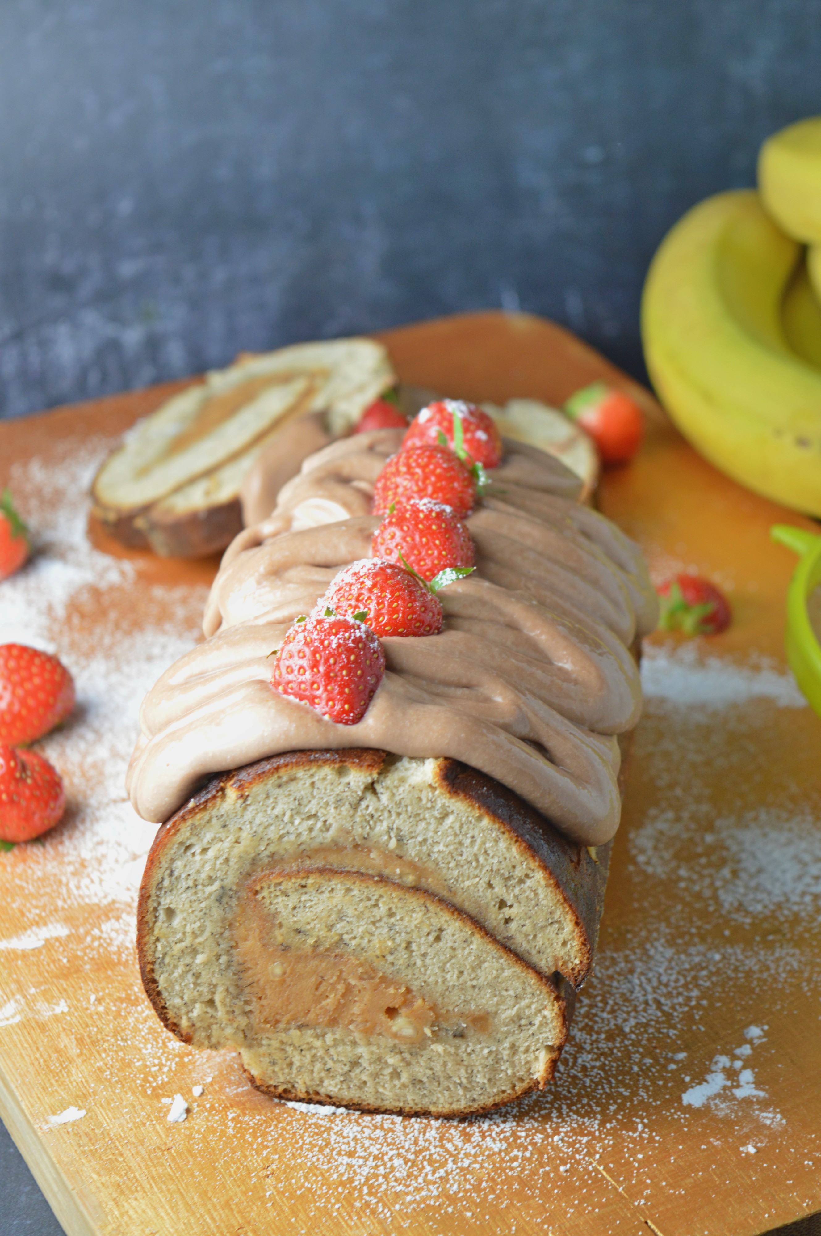 Peanut Butter Banana Roulade