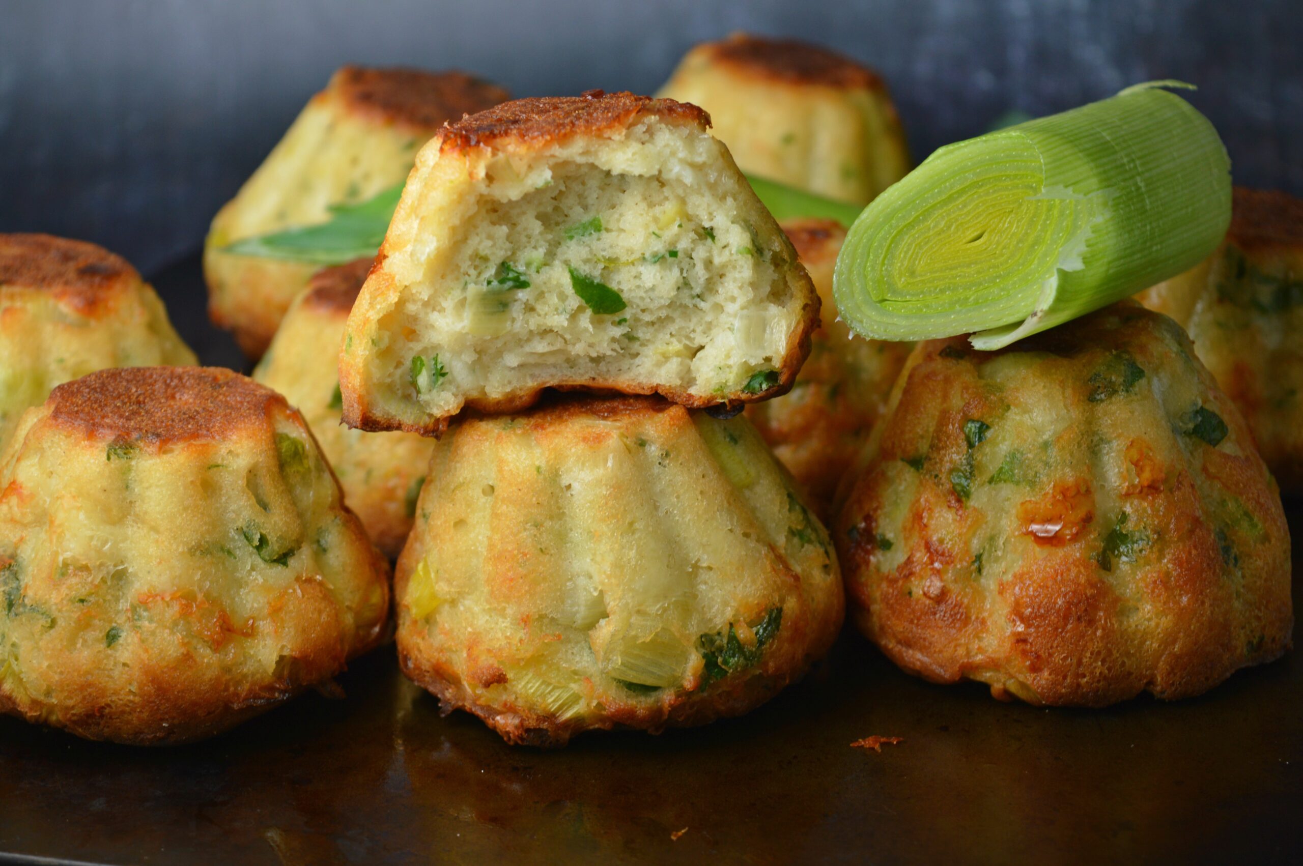 Cheesy Leek Muffins