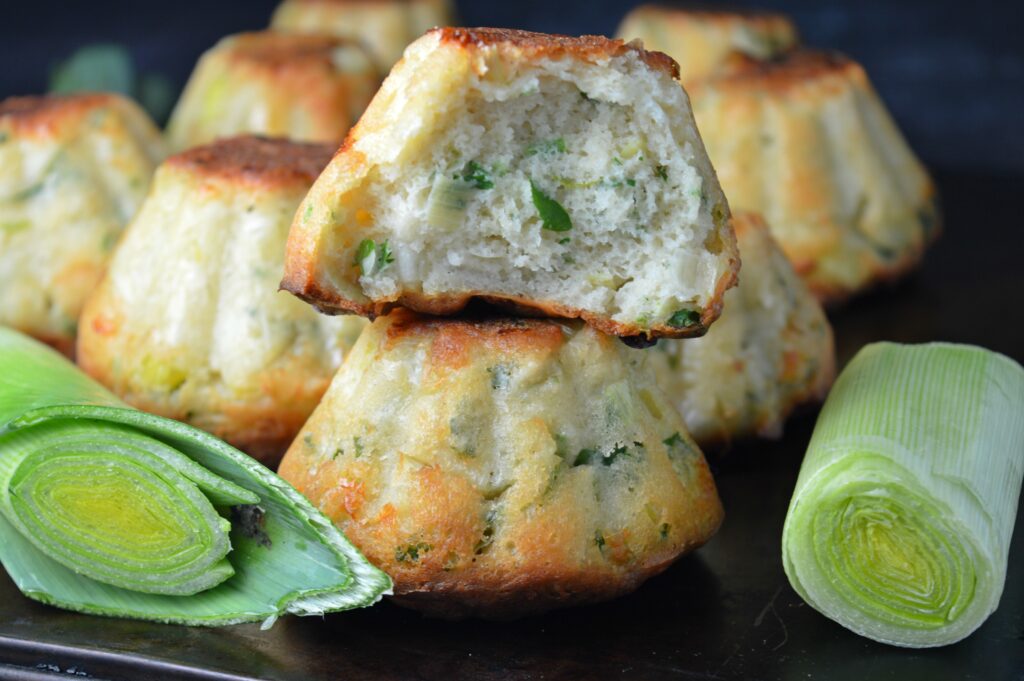 Cheesy Leek Muffins