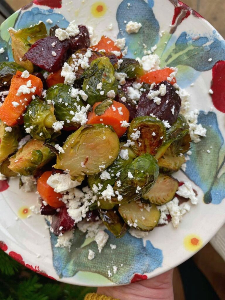 Roasted Brussel Sprout & Feta Salad