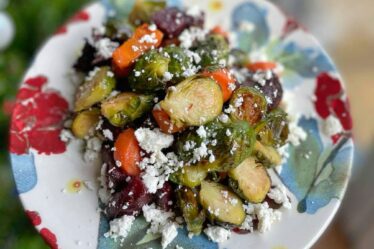 roasted Brussel Sprout & Feta Salad