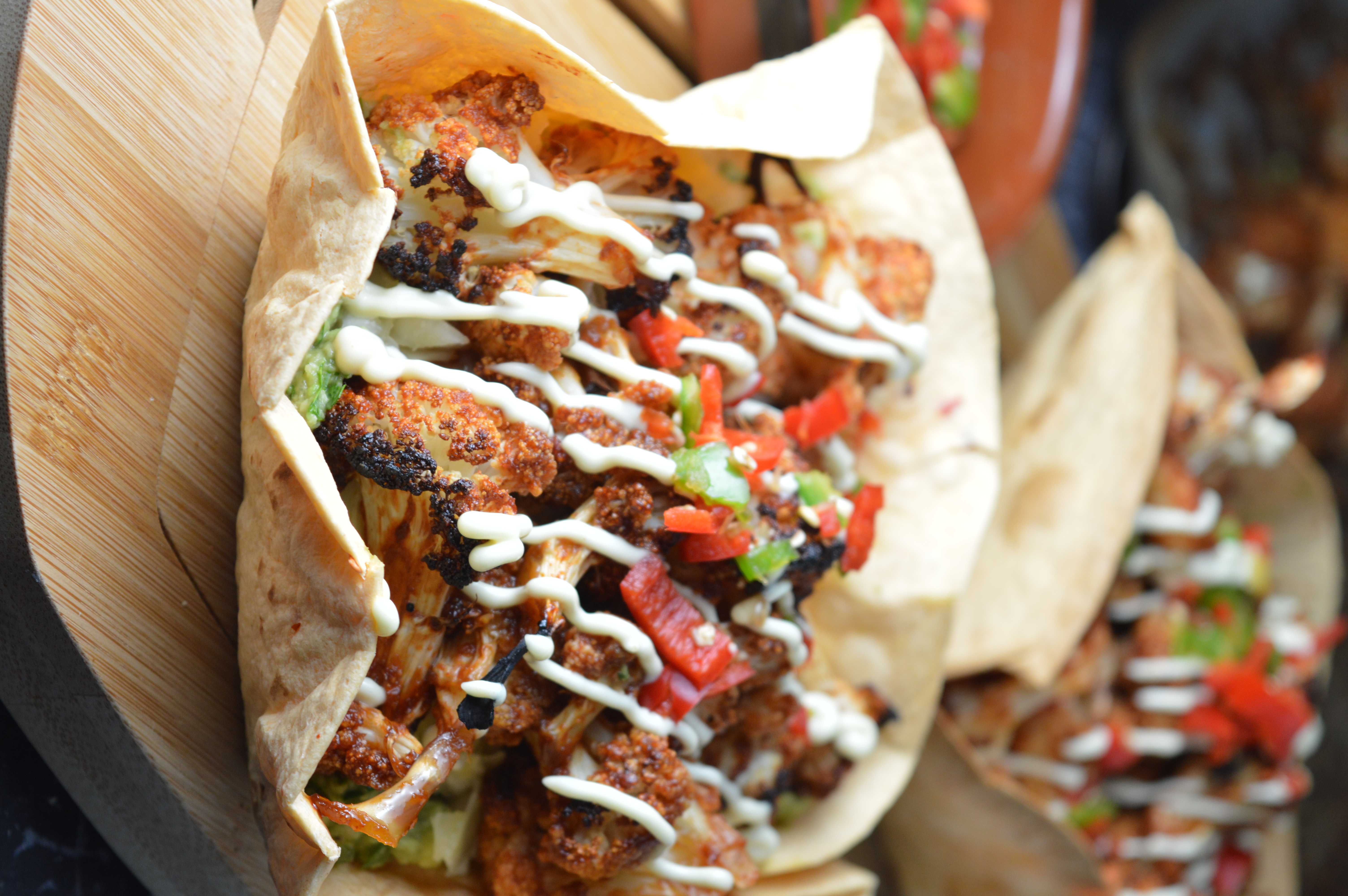 Crispy Cauliflower Tortilla Bowls