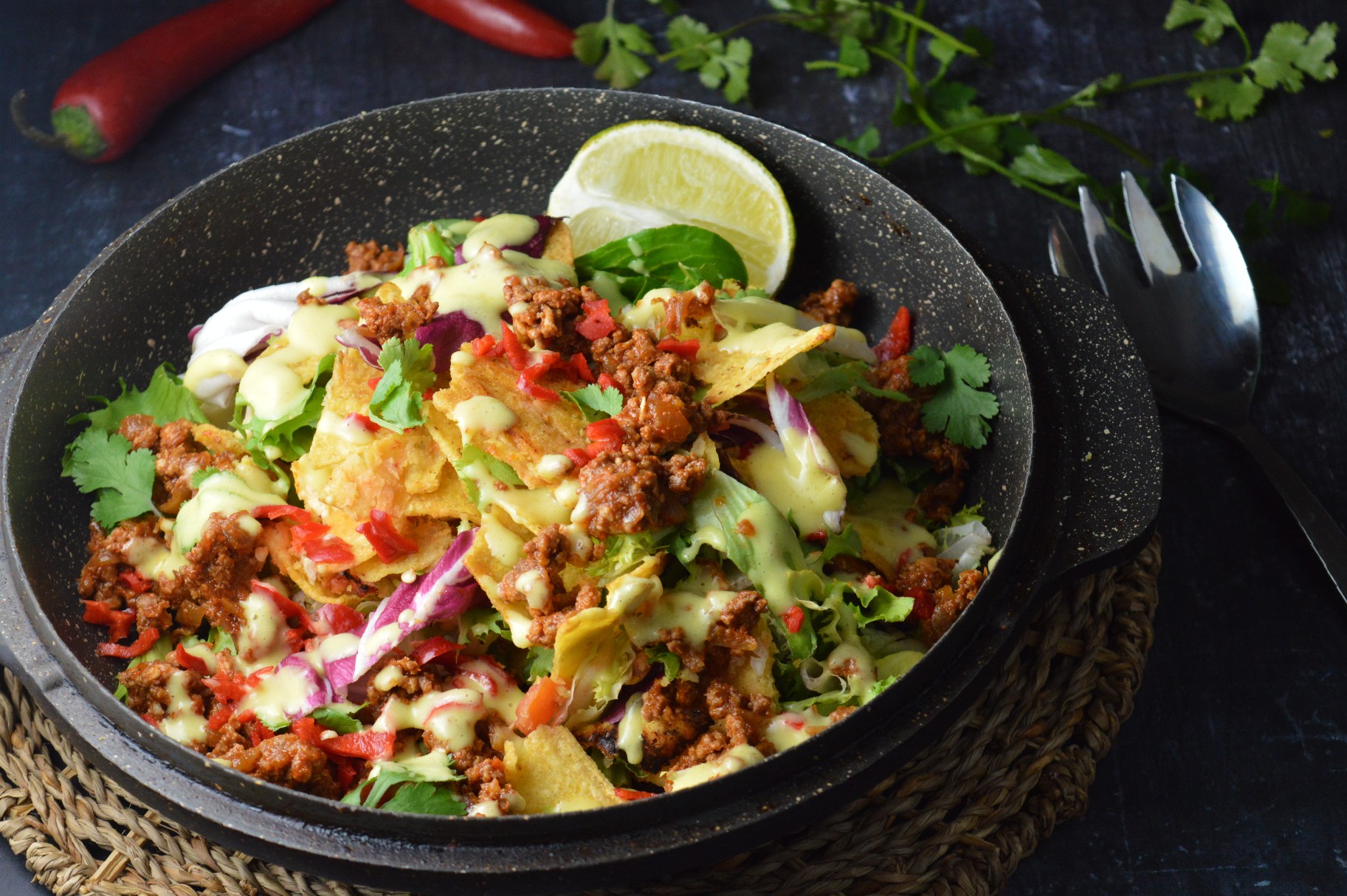 Leftover Nachos Salad