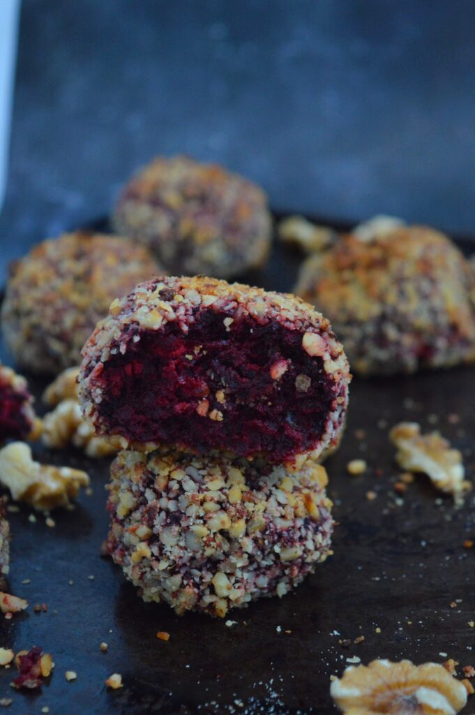 Baked Beetroot Goat Cheese Croquettes