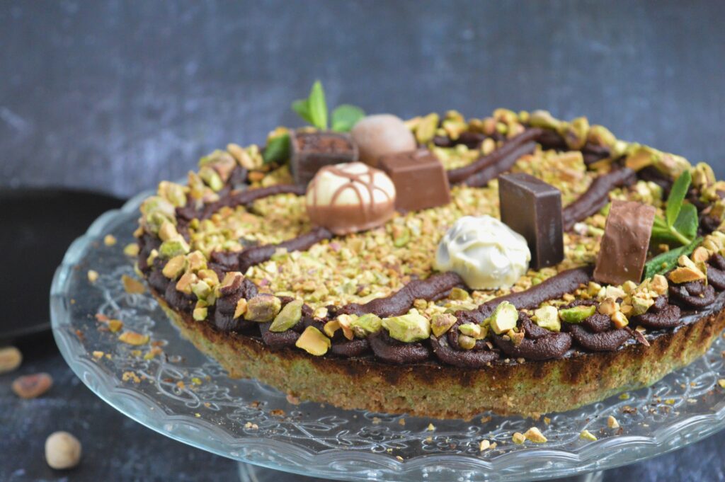 Dark Chocolate Pistachio Cheesecake