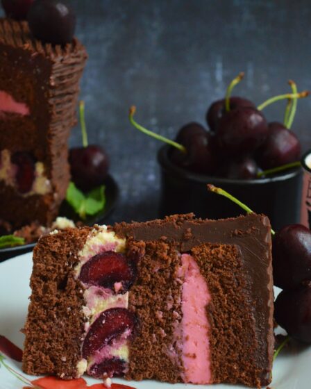 Dark Chocolate Cherry Cake