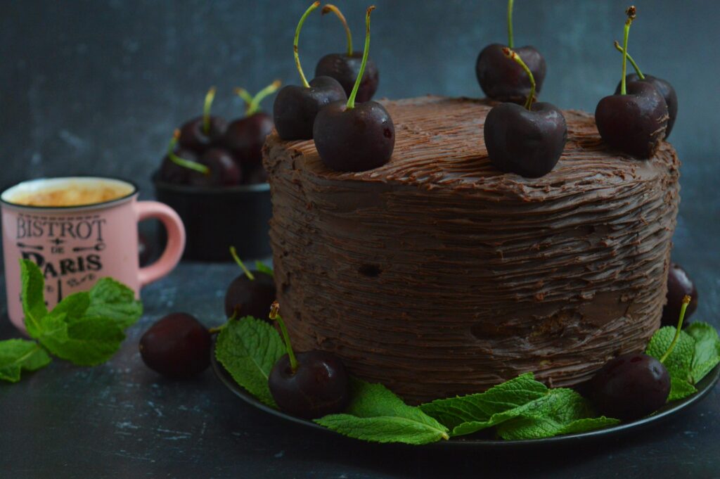 Dark Chocolate Cherry Cake
