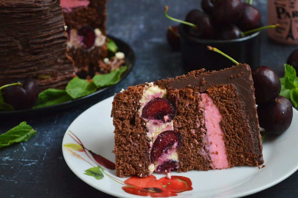 Dark Chocolate Cherry Cake