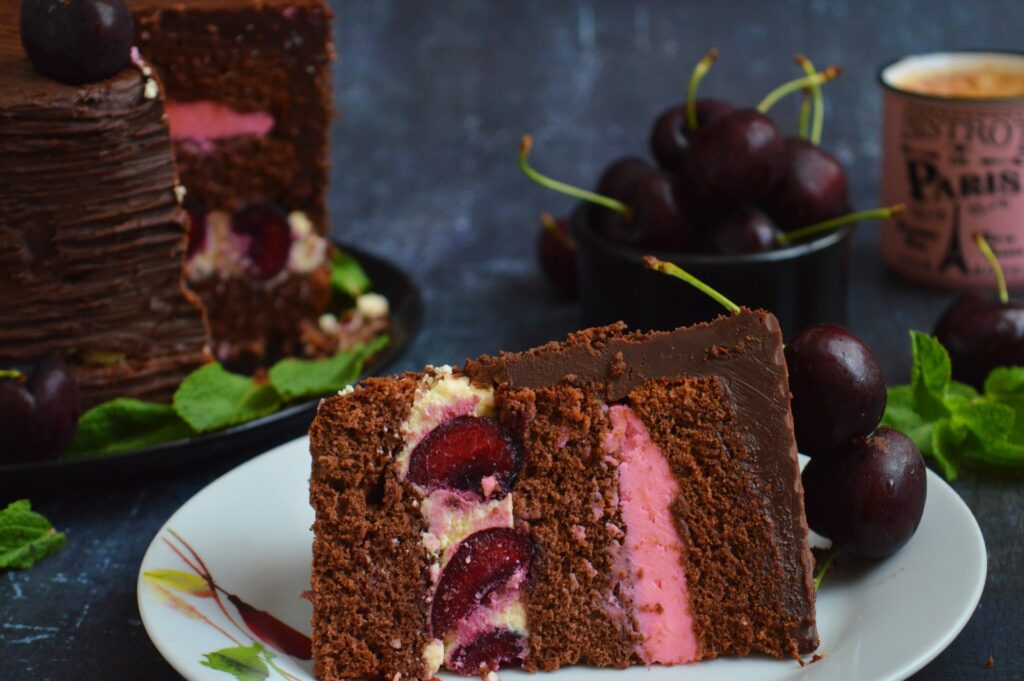 Dark Chocolate Cherry Cake