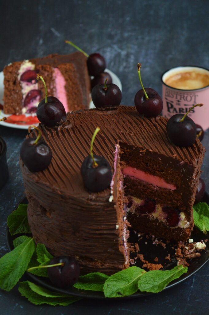 Dark Chocolate Cherry Cake