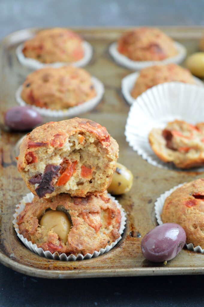 Red Pepper & Olive Oat Muffins
