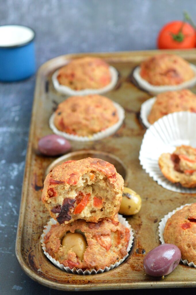 Red Pepper & Olive Oat Muffins