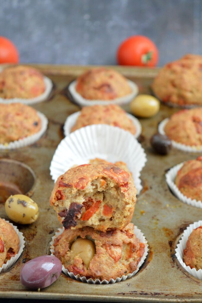 Red Pepper & Olive Oat Muffins