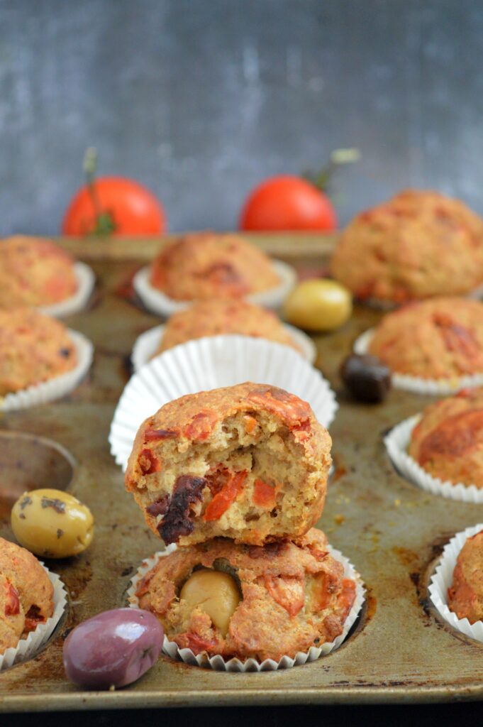 Red Pepper & Olive Oat Muffins