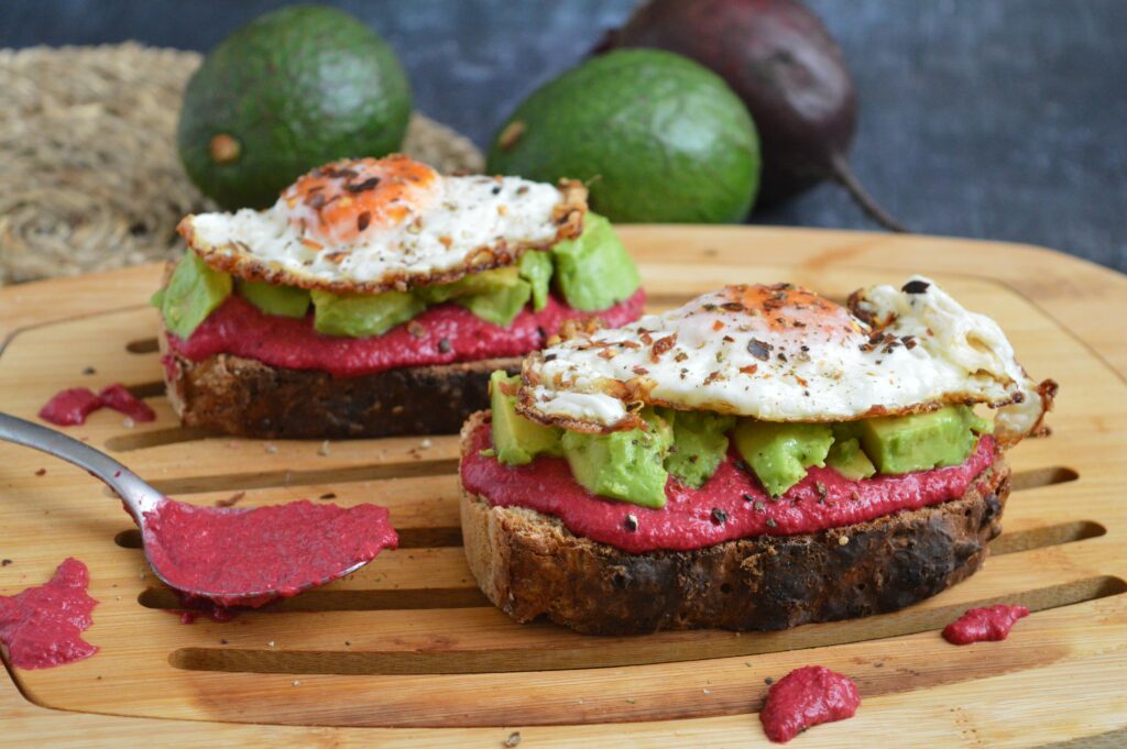 Beetroot Avocado Sourdough Toast