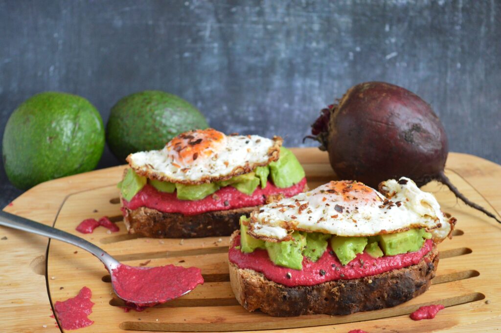 Beetroot Avocado Sourdough Toast
