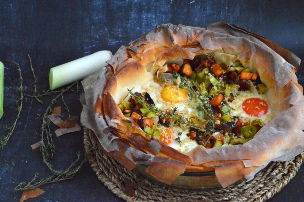 Leek & Sweet Potato Pie