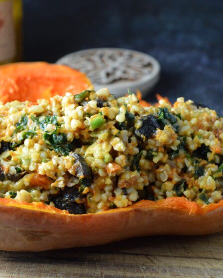 Bulgur Wheat Stuffed Squash