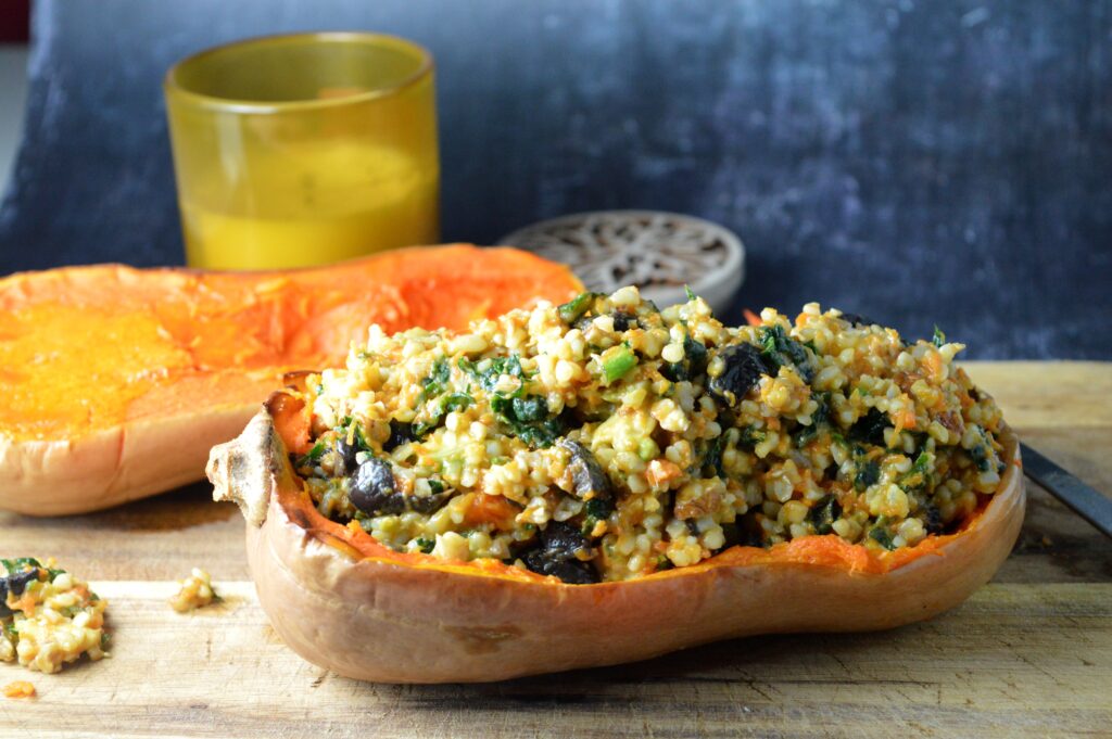 Bulgur Wheat Stuffed Squash