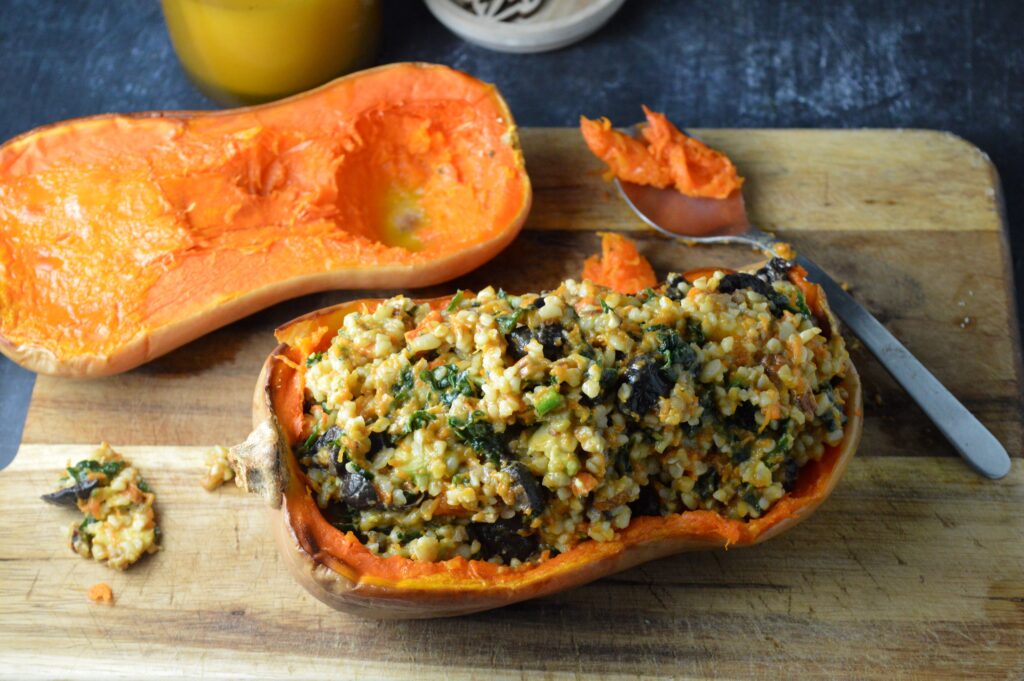 Bulgur Wheat Stuffed Squash