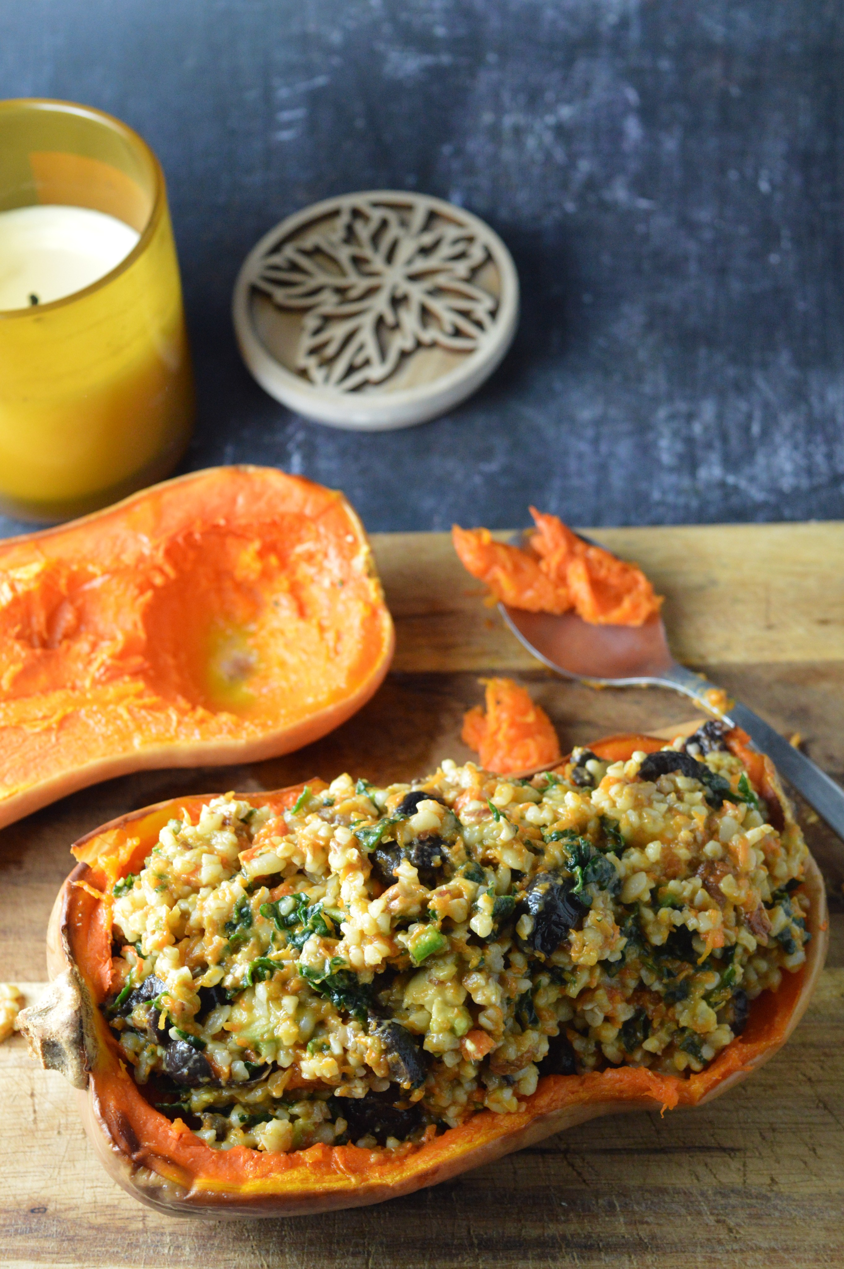 Bulgur Wheat Stuffed Squash
