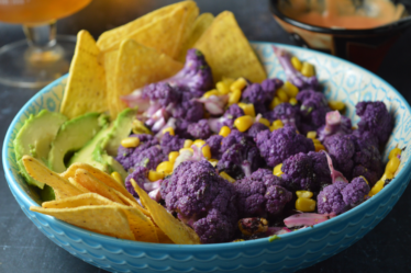 Purple Cauliflower Mexican Bowls