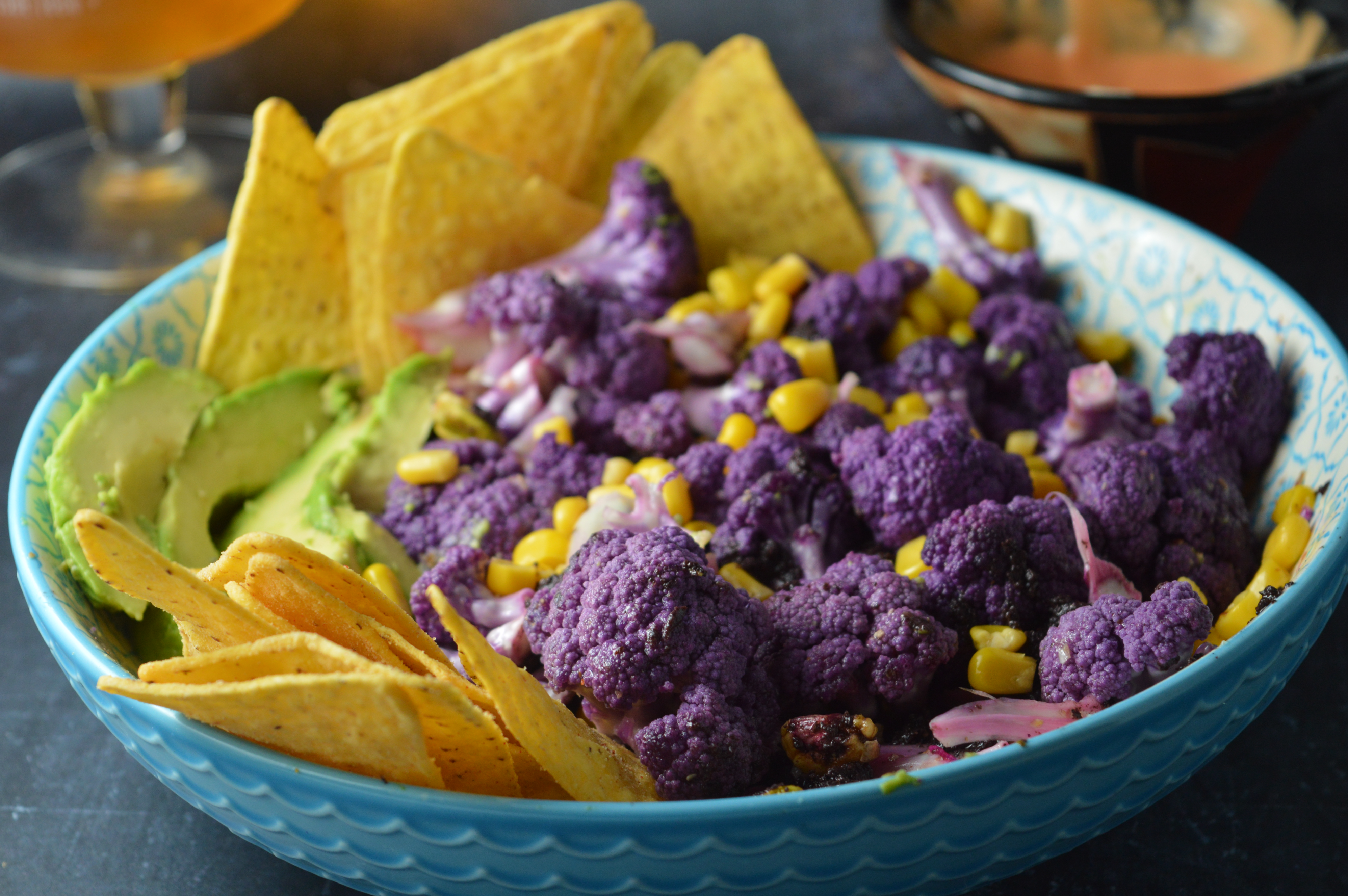 Purple Cauliflower Mexican Bowls