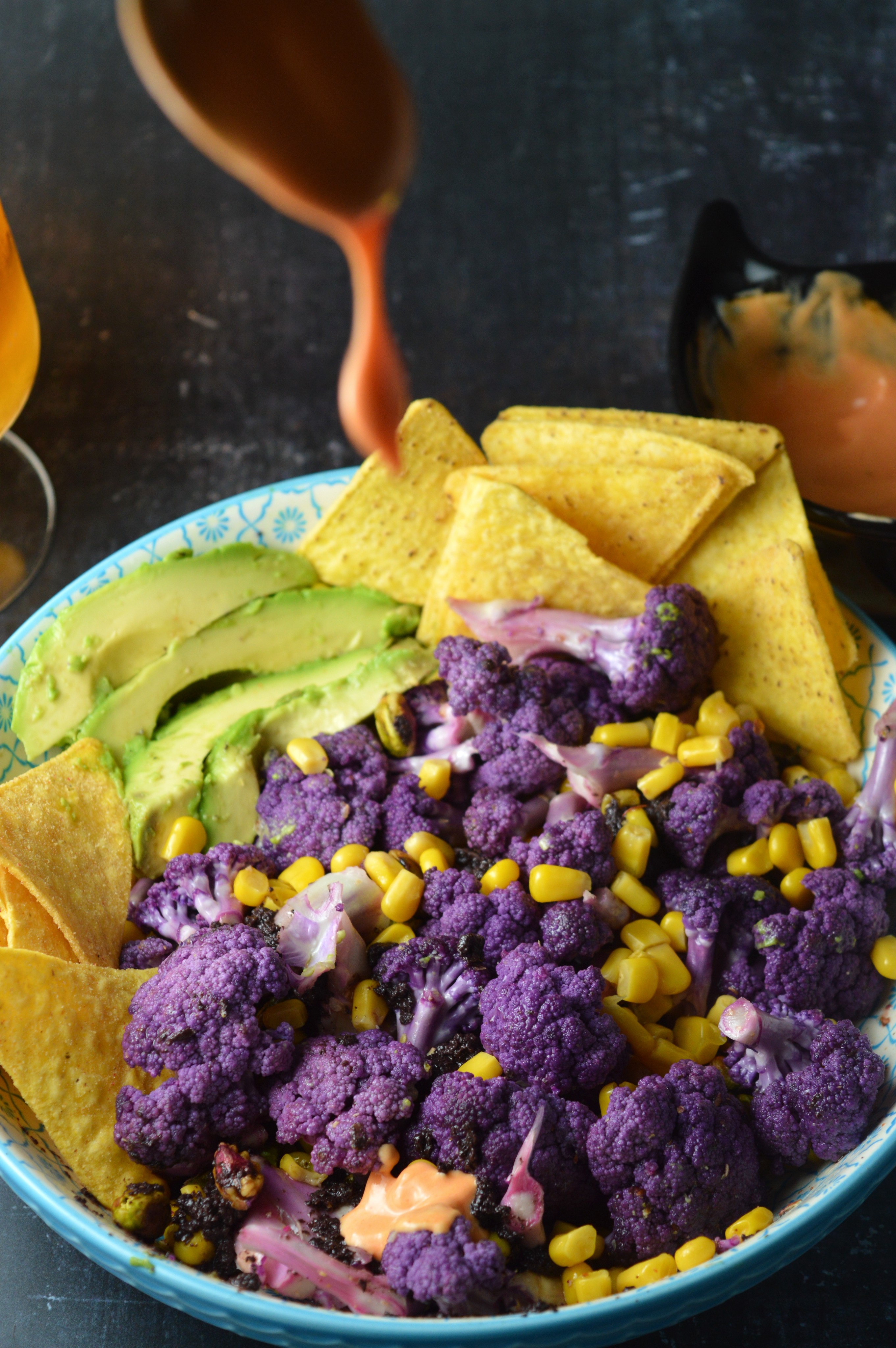 Purple Cauliflower Mexican Bowls