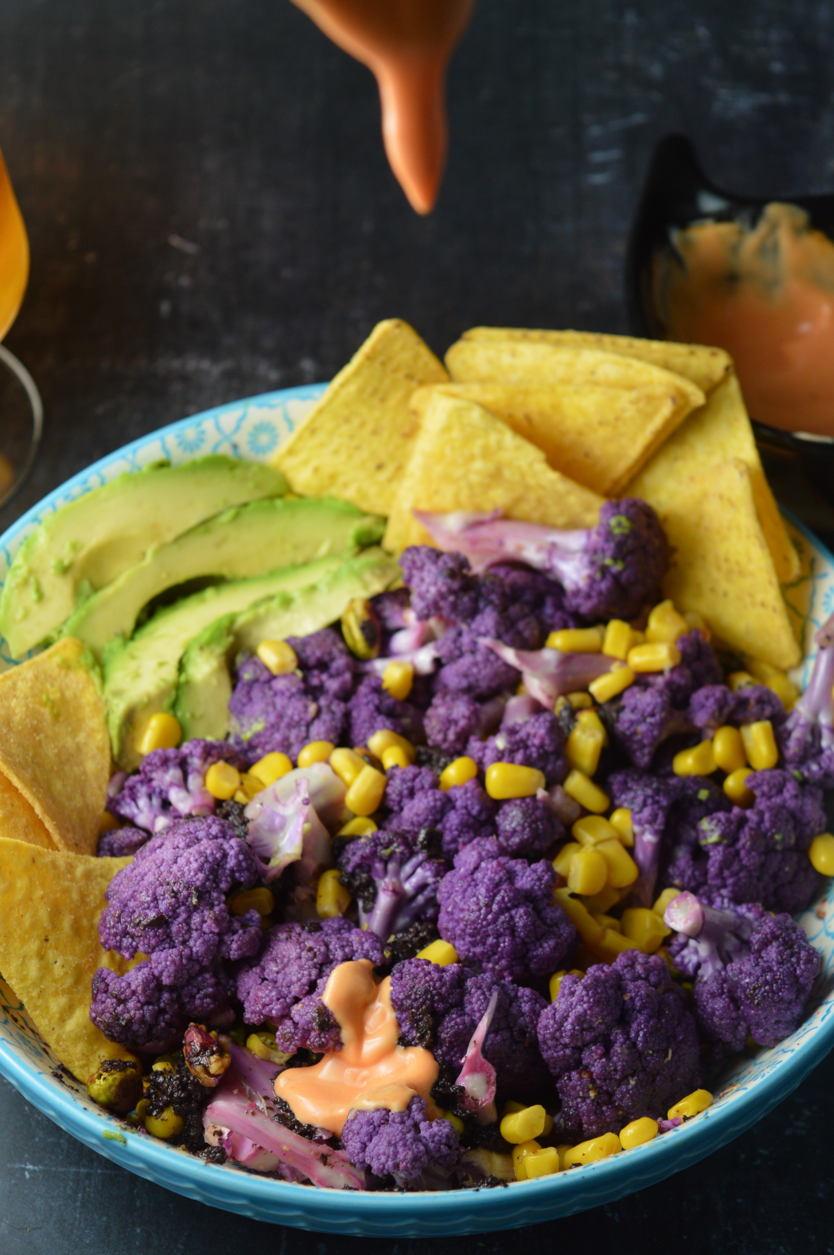 Purple Cauliflower Mexican Bowls
