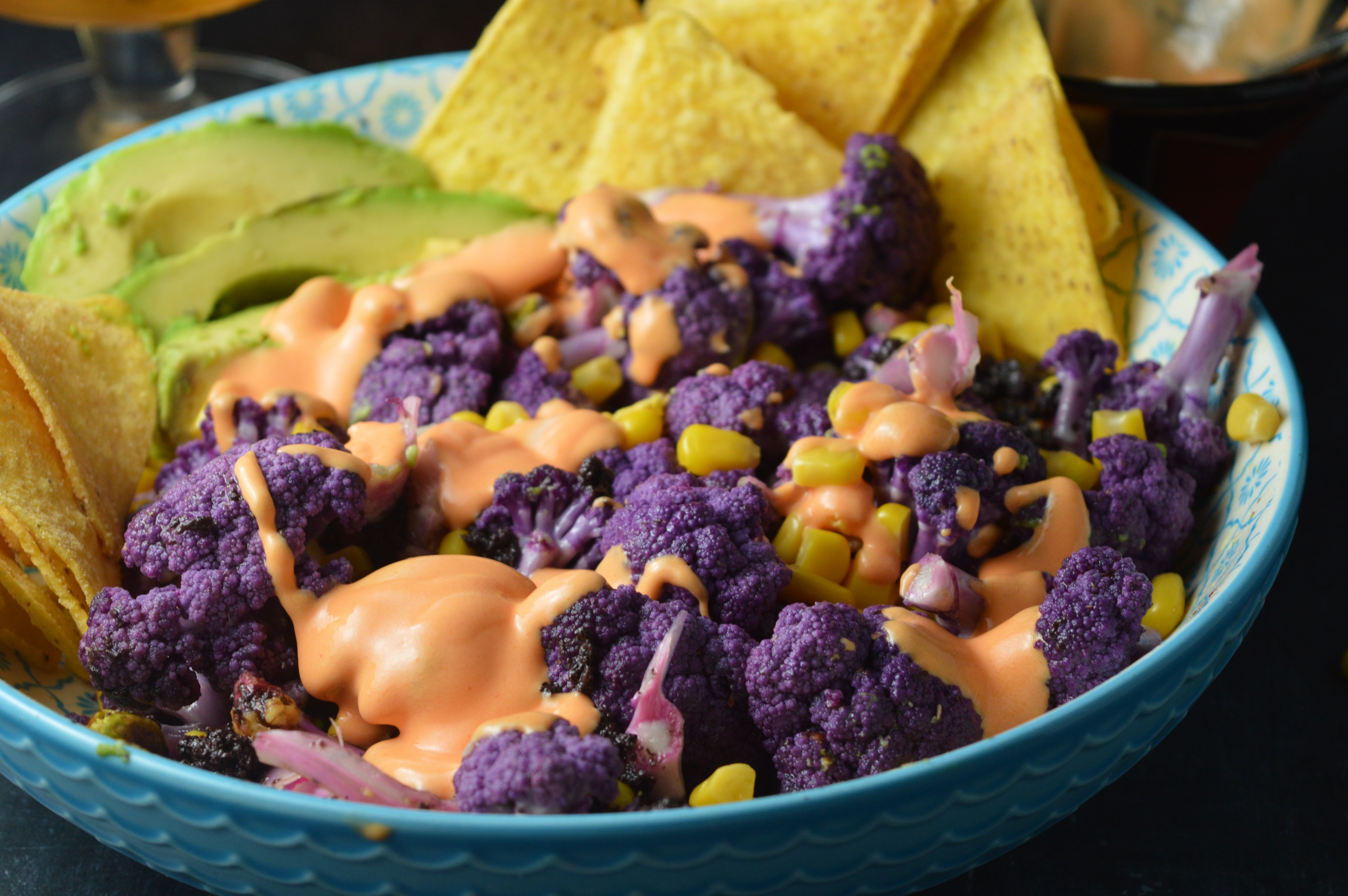 Purple Cauliflower Mexican Bowls