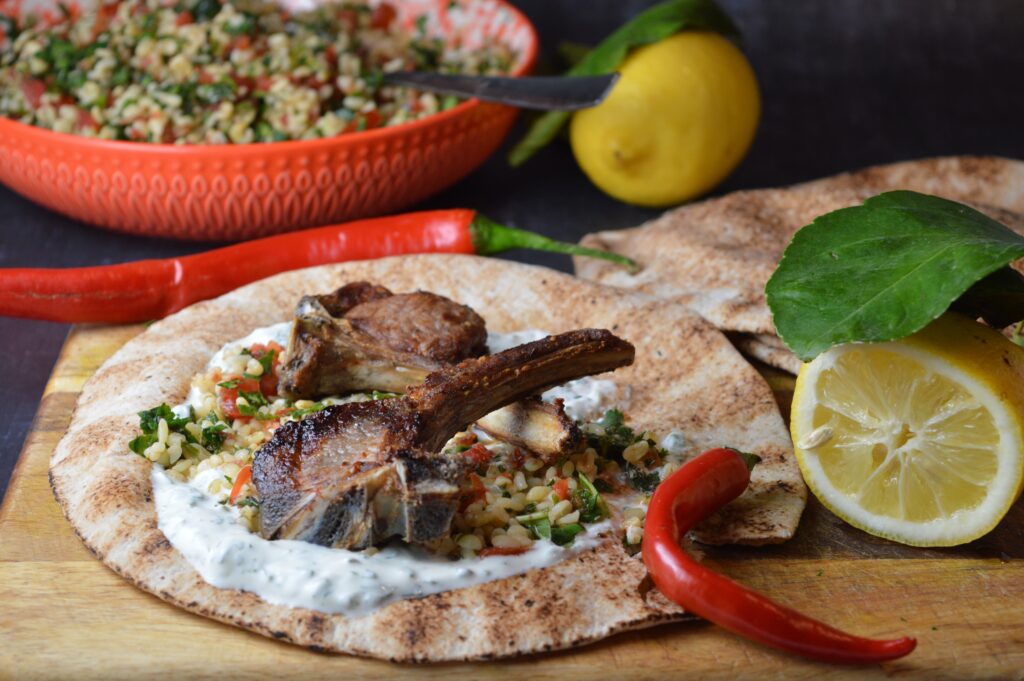 Air Fryer Lamb Chops Mediterranean Style