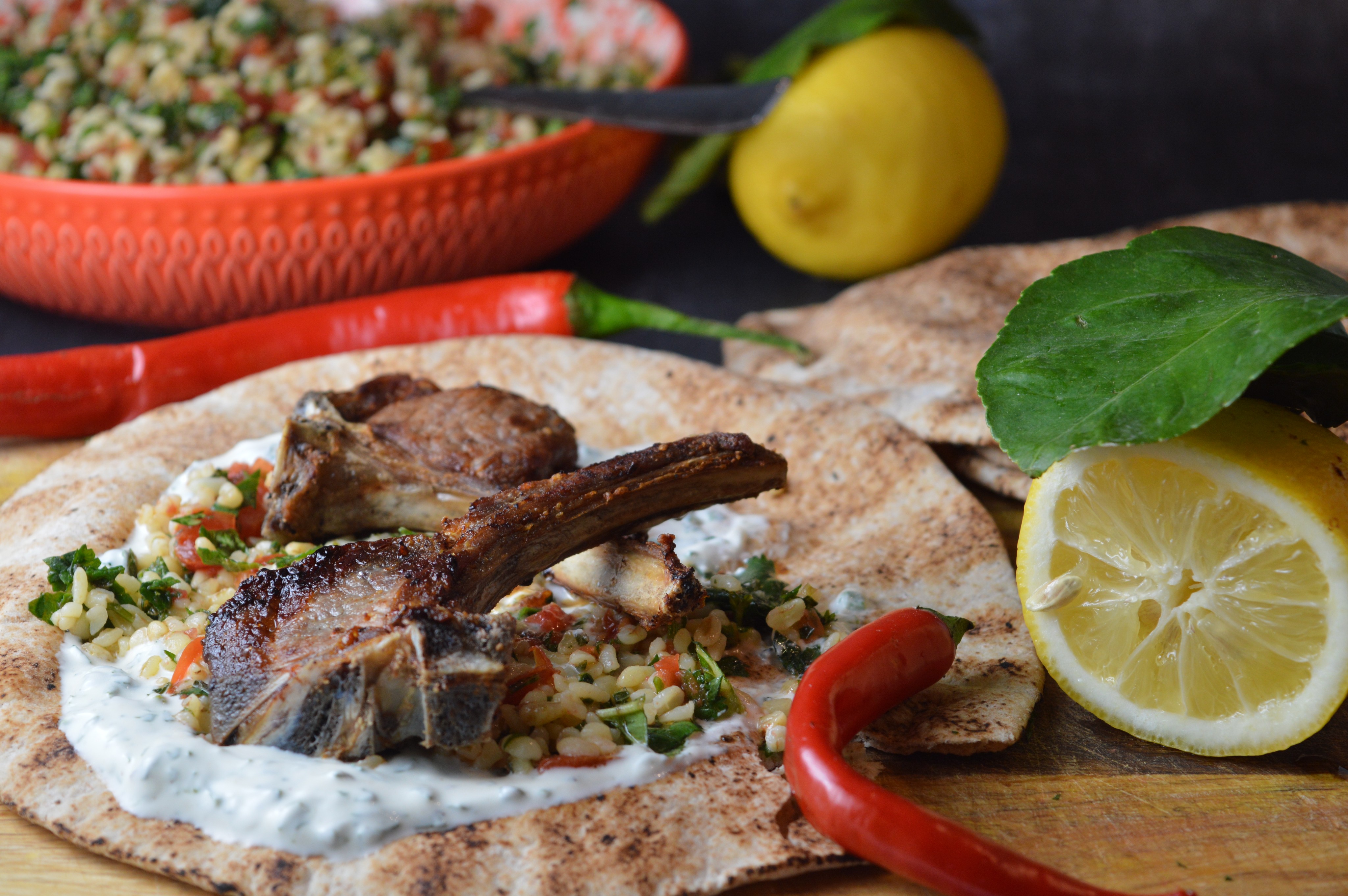 Air Fryer Lamb Chops Mediterranean Style