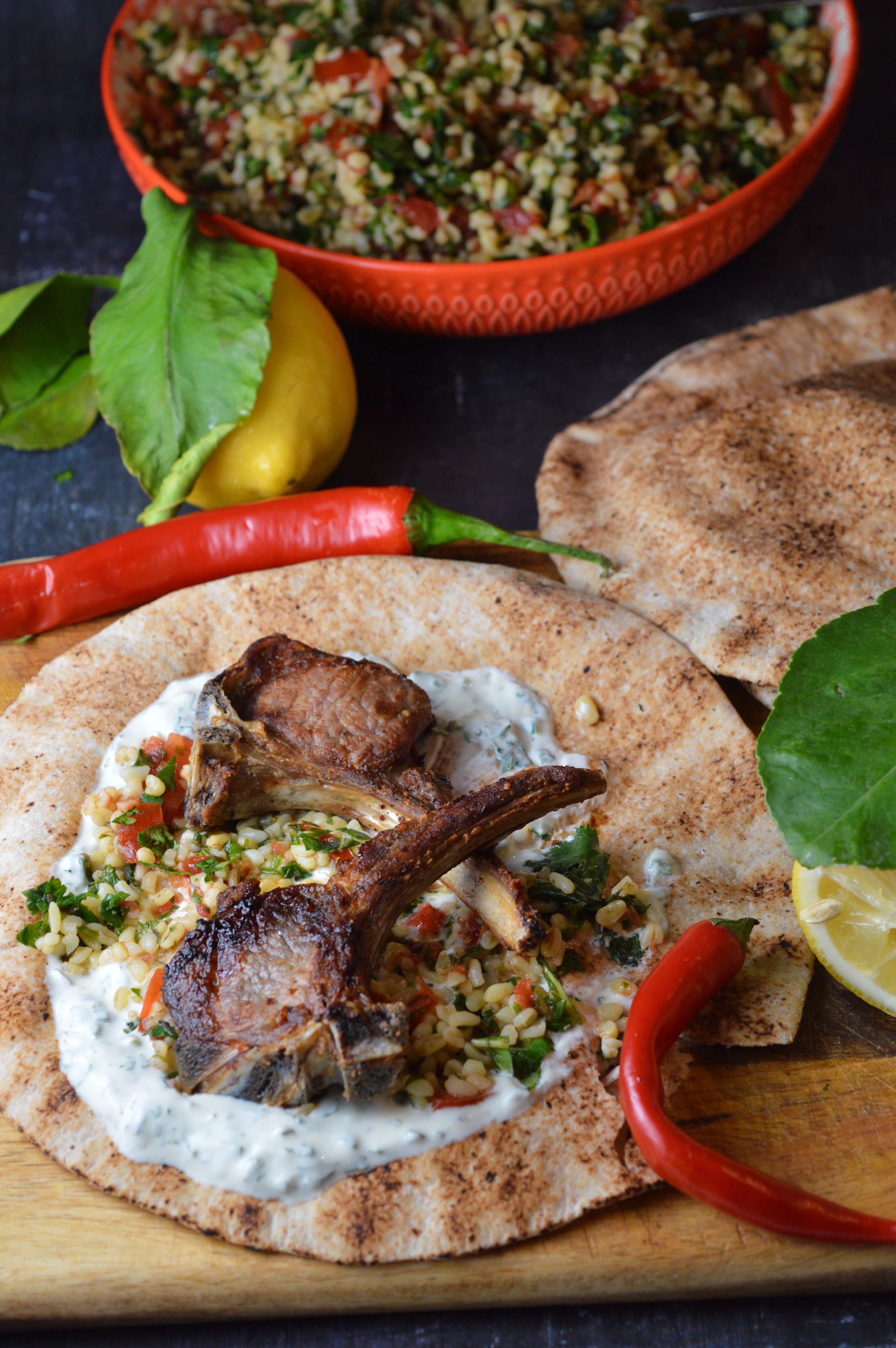 Air Fryer Lamb Chops Mediterranean Style