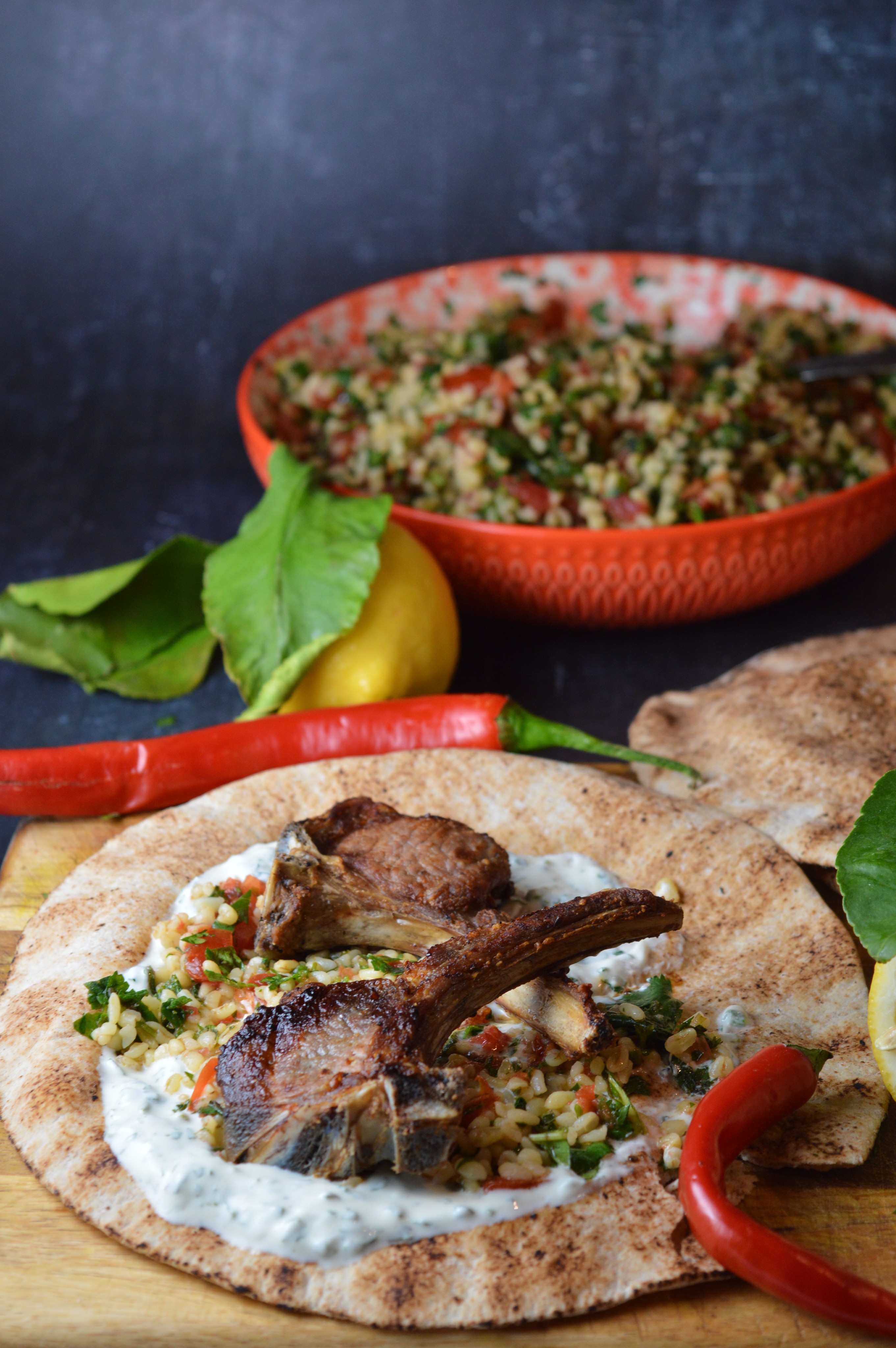 Air Fryer Lamb Chops Mediterranean Style