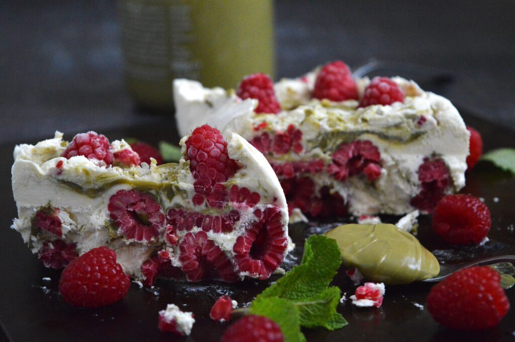 Raspberry Pistachio Semifreddo