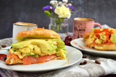 Savoury Croissants with Smoked Salmon & Scrambled Eggs