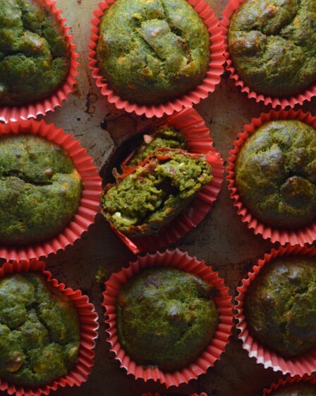 Sun-dried Tomatoes & Feta Spinach Muffins