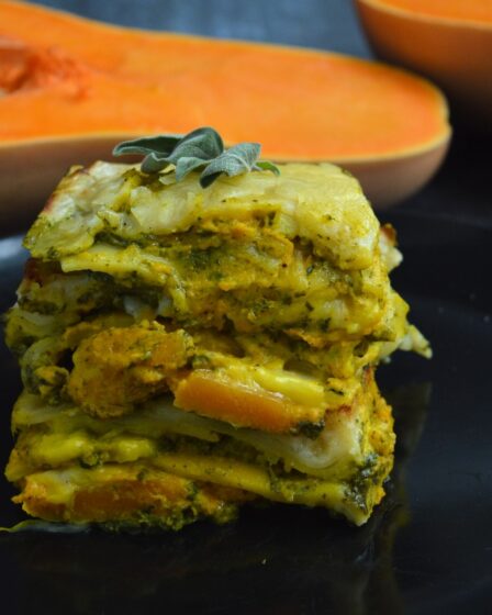 Four Cheese Pumpkin Spinach Lasagna