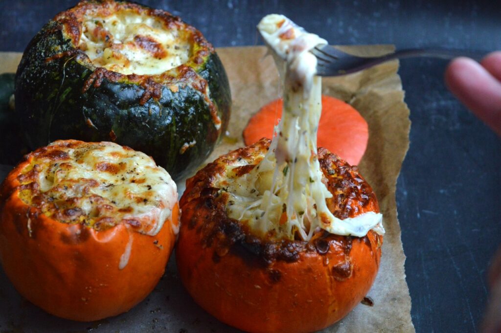 Macaroni Cheese Stuffed Pumpkins