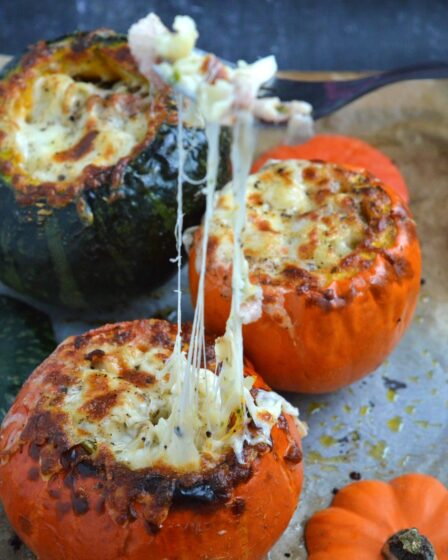 Macaroni Cheese Stuffed Pumpkins