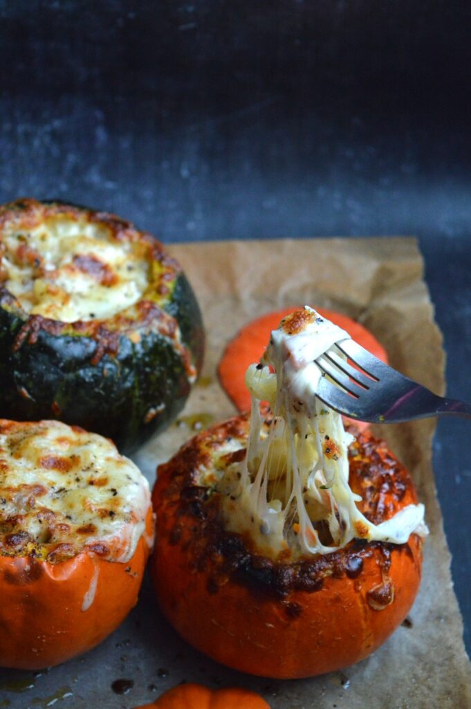 Macaroni Cheese Stuffed Pumpkins