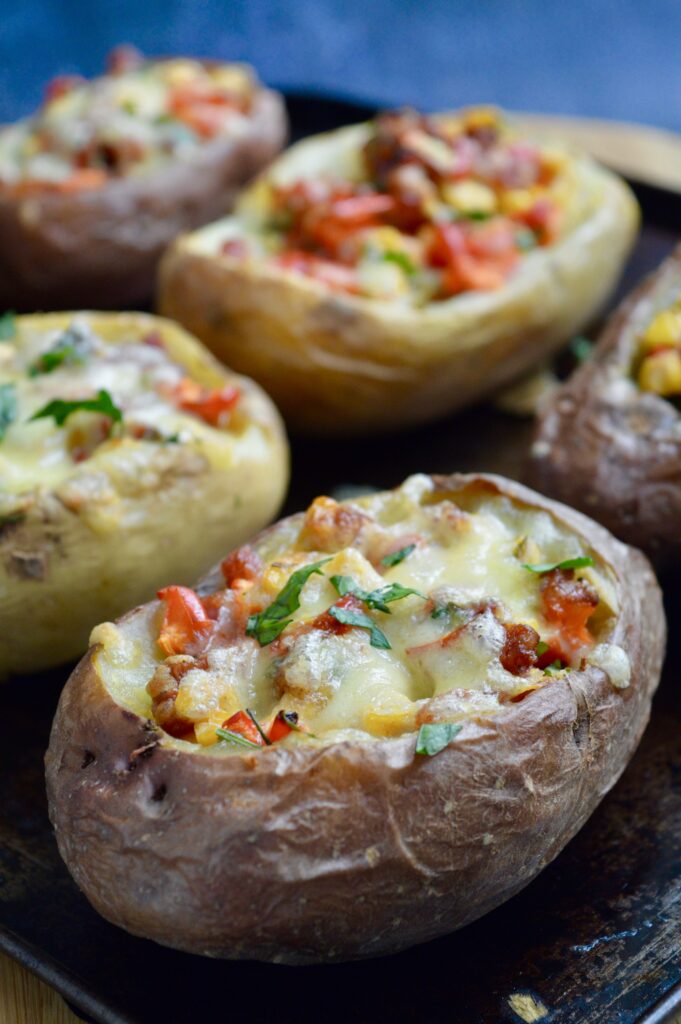 Cheese Double Baked Stuffed Potatoes