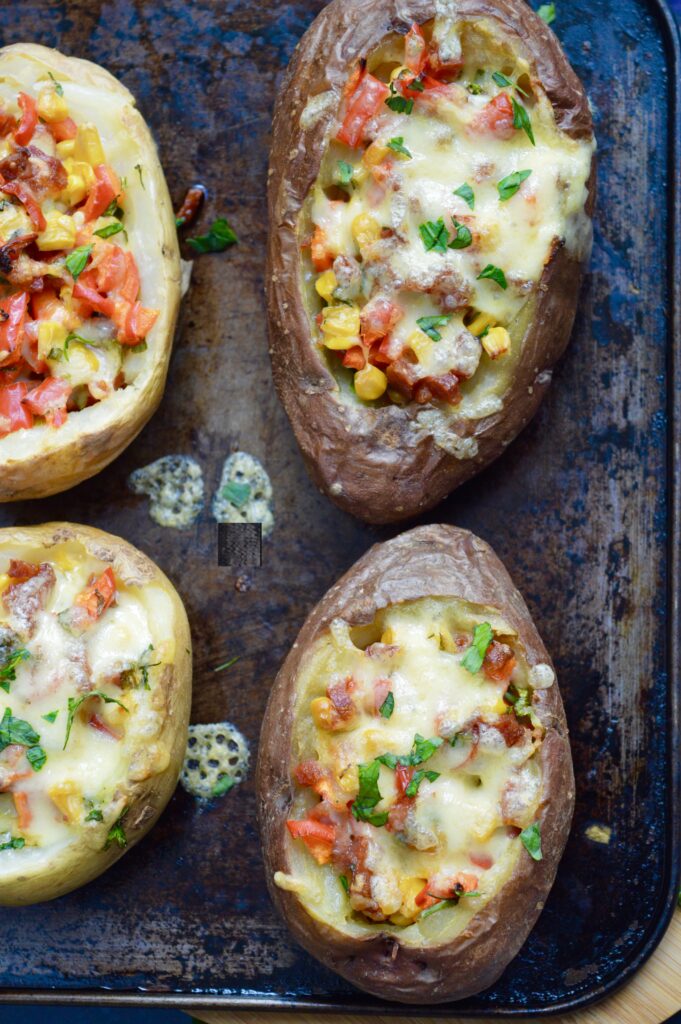 Cheese Double Baked Stuffed Potatoes