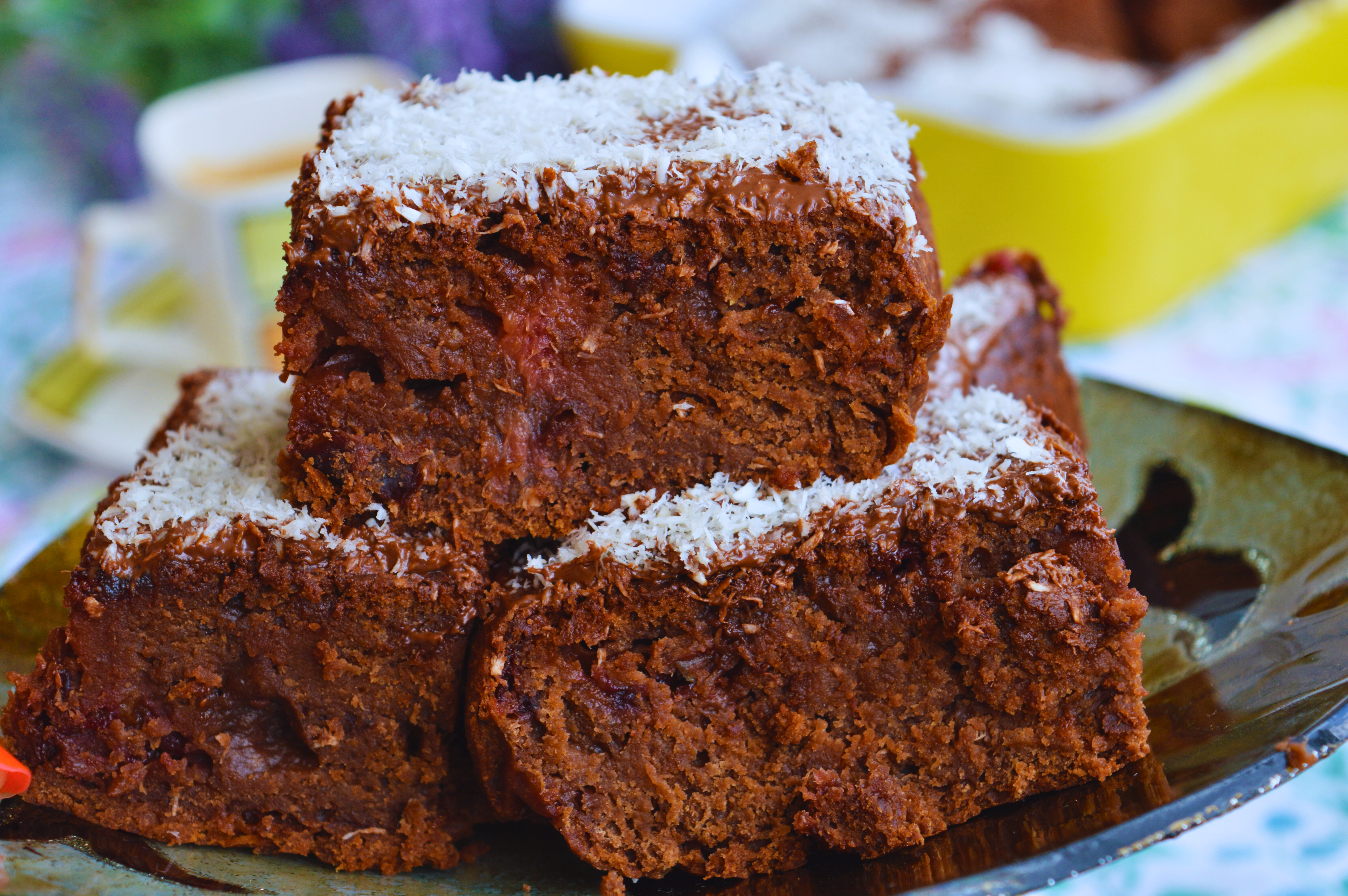 Dark Chocolate Plum Cake