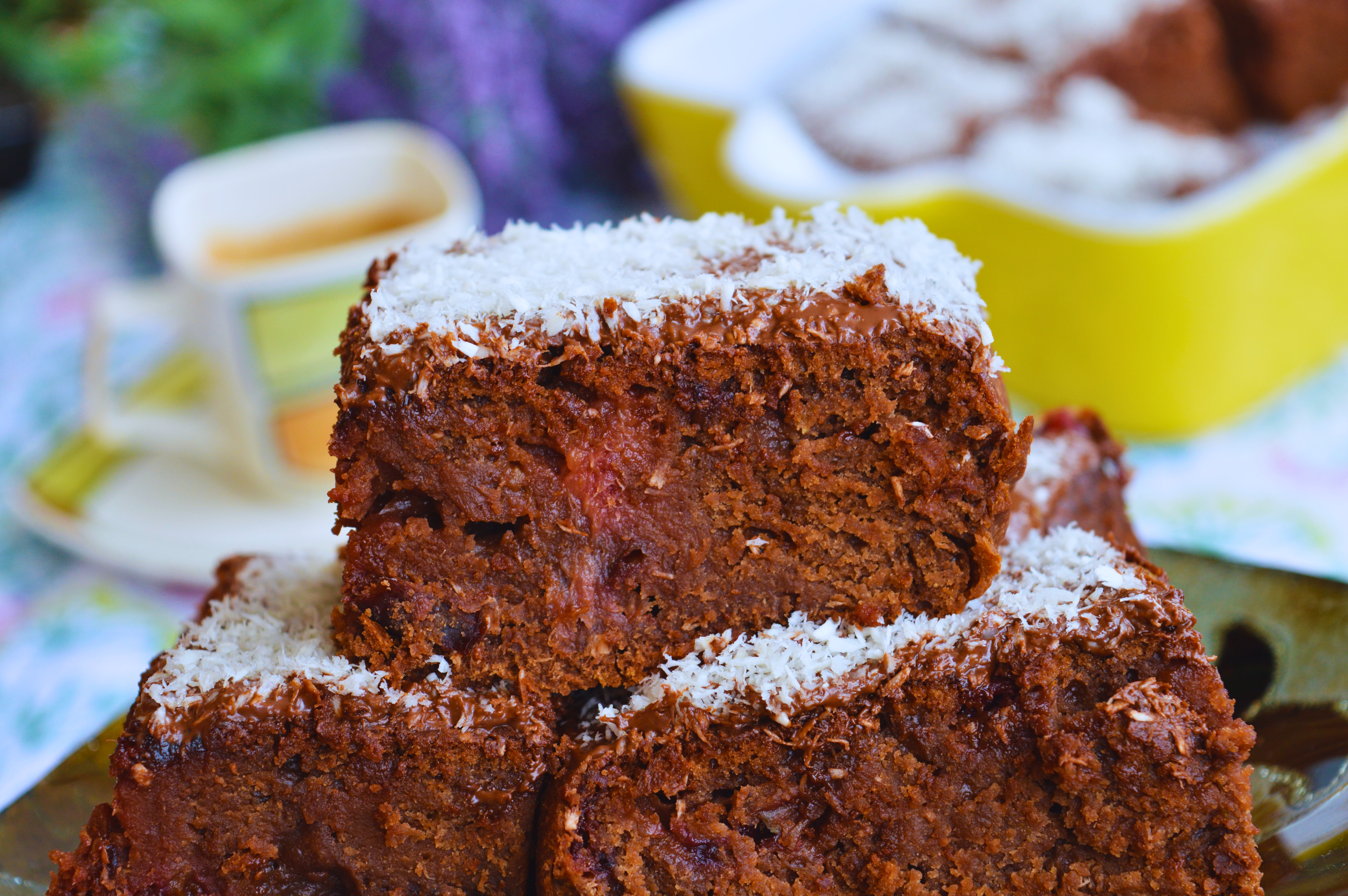 Dark Chocolate Plum Cake